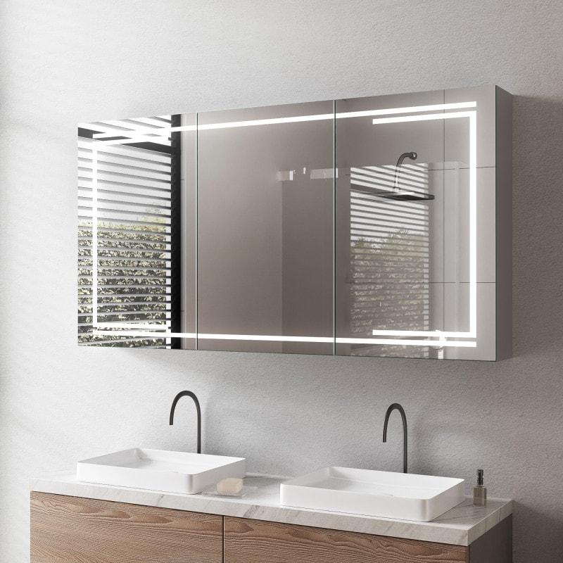 LED Spiegelschrank aus Aluminium - Kocher LED Spiegelschrank aus Aluminium - Kocher