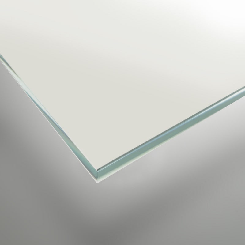 Lackiertes Glas - Weiß mit leichtem Grün-Schimmer - REF 9010, 6mm
