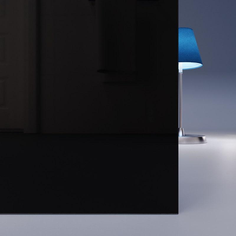 Schwarz lackiertes ESG Glas nach Maß 4mm Schwarz lackiertes ESG Glas nach Maß 4mm