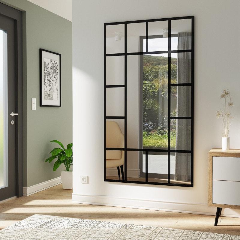 Spiegel Industrial Design schwarz Teillack F622TL Spiegel Industrial Design schwarz Teillack F622TL