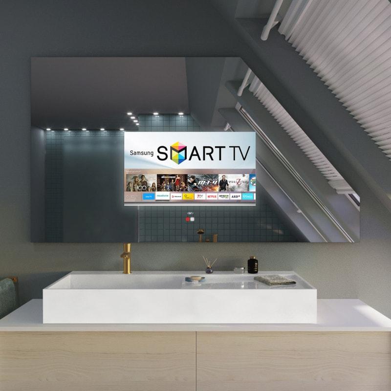 Spiegel mit Fernseher für Dachschräge - Unbeleuchtet CLEAR DS Spiegel mit Fernseher für Dachschräge - Unbeleuchtet CLEAR DS