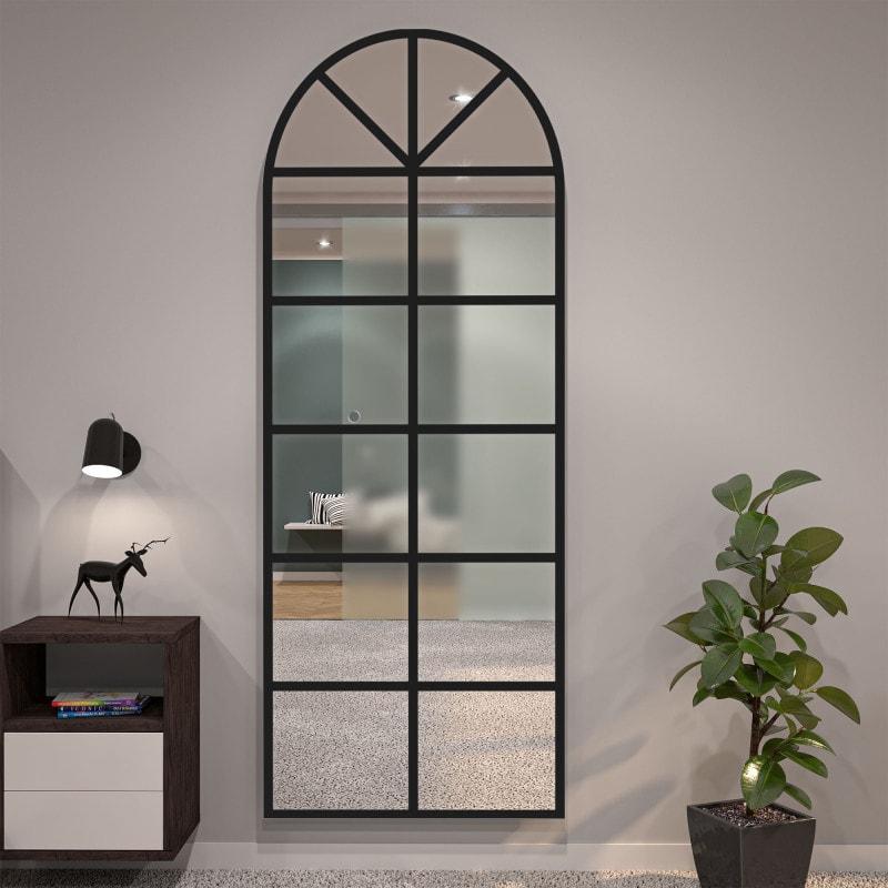 Sprossen-Fenster Spiegel schwarz Teillack F645BTL Sprossen-Fenster Spiegel schwarz Teillack F645BTL