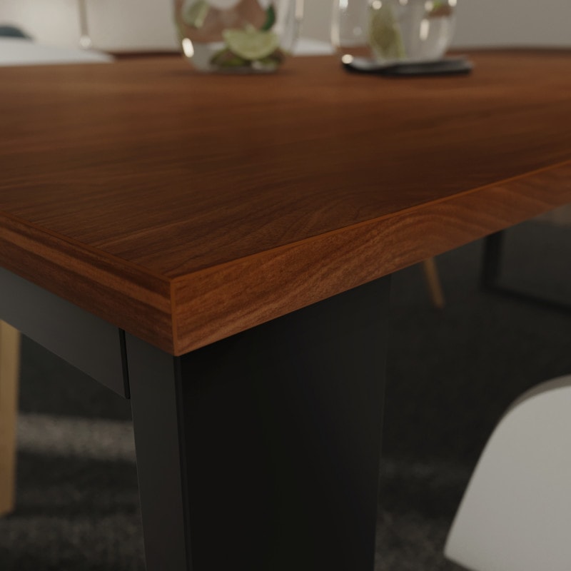 Tischplatte Nussbaum Holz-Dekor 19 mm, Schreibtisch-/ Esstischplatte