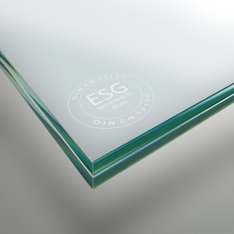 VSG aus ESG Glas 12,76 mm matt
