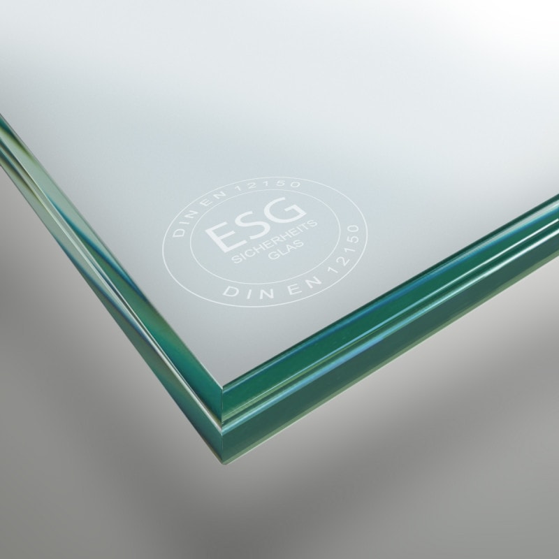 VSG aus ESG Glas 17,52 mm matt