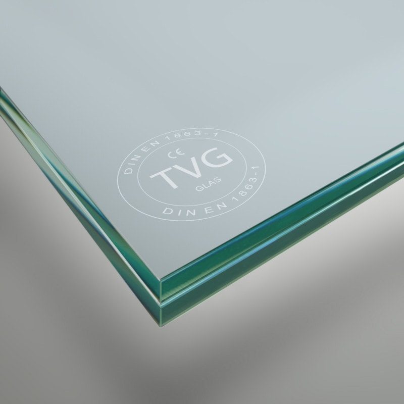 VSG aus TVG Glas 12,76 mm matt