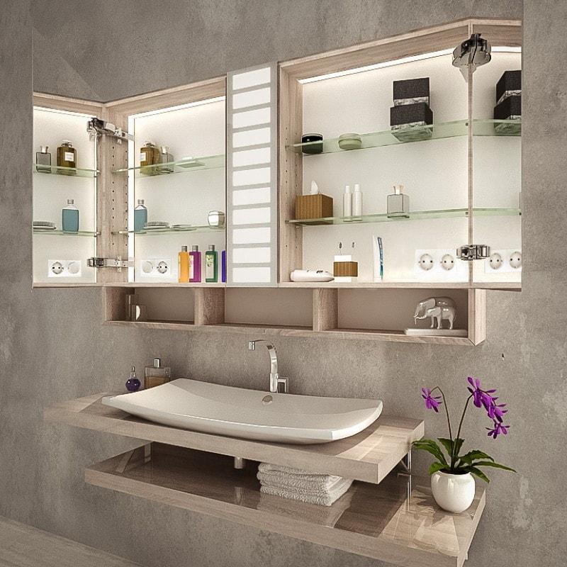 Minsk - Bad Spiegelschrank mit LED Beleuchtung online kaufen