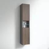 Bad Hochschrank Holz mit 2 Türen und Regal BHS003