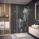 Duschkabine Glas Eckeinstieg QUALLEN 209