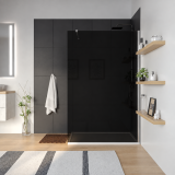Duschwand nach Maß 8 mm ESG Planibel® Dark Grey (T)