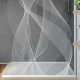 Glasduschwand mit Motiv für begehbare Dusche ARRAY 1T