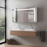 LED Spiegelschrank aus Aluminium - Aller LED Spiegelschrank aus Aluminium - Aller
