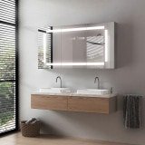 LED Badspiegelschrank aus Aluminium - Lahn LED Badspiegelschrank aus Aluminium - Lahn