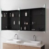 Badspiegelschrank aus Aluminium - Weser/Schwarz Badspiegelschrank aus Aluminium - Weser/Schwarz