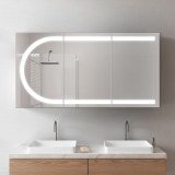 Aluminium Bad Spiegelschrank mit LED - Saale Aluminium Bad Spiegelschrank mit LED - Saale