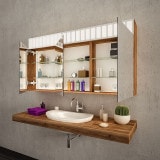 Spiegelschrank fürs Bad, doppelt verspiegelt - MADRID