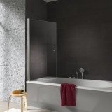 Duschwand Badewanne Glas mit Drehtür - Perla (links) Duschwand Badewanne Glas mit Drehtür - Perla (links)