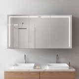 LED Badschrank aus schwarzem Alu mit Spiegel - Ahr/Schwarz LED Badschrank aus schwarzem Alu mit Spiegel - Ahr/Schwarz