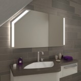 LED Badspiegel mit Dachschräge - SDS023