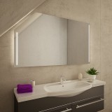 LED Badspiegel mit Dachschräge - SDS024