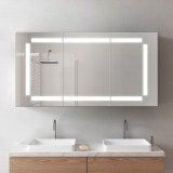 LED Badspiegelschrank aus schwarzem Alu - Lahn/Schwarz LED Badspiegelschrank aus schwarzem Alu - Lahn/Schwarz