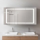 LED Badspiegelschrank aus schwarzem Alu - Werra/Schwarz LED Badspiegelschrank aus schwarzem Alu - Werra/Schwarz