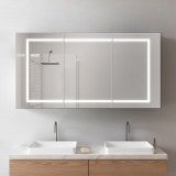 Alu Badspiegelschrank mit Beleuchtung - Neckar Alu Badspiegelschrank mit Beleuchtung - Neckar