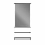 Beleuchteter Hochschrank mit Spiegeltür und Schubladen BHS015L4