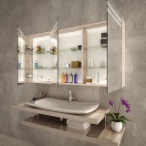 Badspiegelschrank mit Beleuchtung (auch Einbau) - ATLANTA
