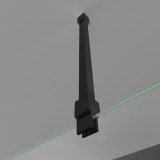 Duschwand nach Maß Planibel® Dark Grey mit schwarzem Profil (T)