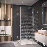 Glas Duschkabine Eckeinstieg mit Dekor DOT 1/209