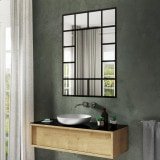 Spiegel Industrial Design schwarz Teillack F622TL Spiegel Industrial Design schwarz Teillack F622TL