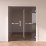 Doppel-Pendeltür aus Parsol Glas ESG 8mm Bronze
