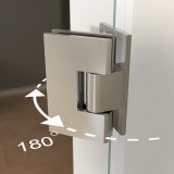 Doppel-Pendeltür aus Parsol Glas ESG 8mm Grau