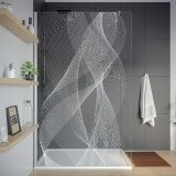 Glasduschwand mit Motiv für begehbare Dusche ARRAY 1 Glasduschwand mit Motiv für begehbare Dusche ARRAY 1