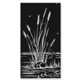 Duschkabine Glas Eckeinstieg mit Motiv SCHILF 209 Duschkabine Glas Eckeinstieg mit Motiv SCHILF 209