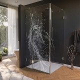 Glas Duschkabine Tür seitlich mit Dekor WASSER 2/210