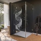 Glas Duschkabine Tür seitlich mit Dekor WASSER 3/210 Glas Duschkabine Tür seitlich mit Dekor WASSER 3/210