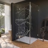 Glas Duschkabine Tür seitlich mit Dekor WASSER 4/210