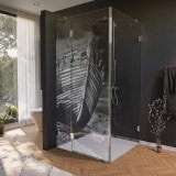 Glas Duschkabine Tür seitlich mit Motiv BOOT 1/210