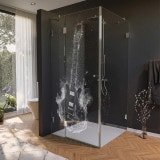 Glas Duschkabine Tür seitlich mit Motiv GITARRE 210 Glas Duschkabine Tür seitlich mit Motiv GITARRE 210