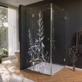 Glas Duschkabine Tür seitlich mit Motiv GRÄSER 210 Glas Duschkabine Tür seitlich mit Motiv GRÄSER 210