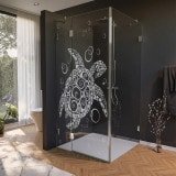 Glas Duschkabine Tür seitlich mit Motiv SCHILDKRÖTE 210