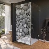 Glas Duschkabine Tür seitlich mit Motiv STEINE 210 Glas Duschkabine Tür seitlich mit Motiv STEINE 210