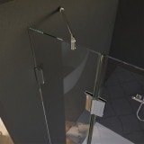 Duschkabine satiniertes Glas, Tür seitlich AREA 2/210