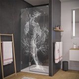 Glas Duschtür auf Maß mit Motiv DRACHE 104 Glas Duschtür auf Maß mit Motiv DRACHE 104