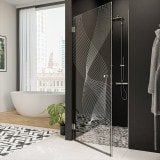 Echtglas Duschtür mit Dekor ARRAY 5/101 Echtglas Duschtür mit Dekor ARRAY 5/101