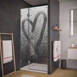 Design Duschtür nach Maß aus Glas HERZ 104 Design Duschtür nach Maß aus Glas HERZ 104