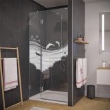 Design Duschtür nach Maß aus Glas MEER 2/104 Design Duschtür nach Maß aus Glas MEER 2/104