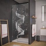Design Duschtür nach Maß aus Glas WASSER 3/104